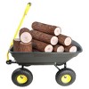 Folding car Poly Garden dump truck with steel frame, 10 inches. Pneumatic tire, 300 lb capacity body 55L black - 4 of 4