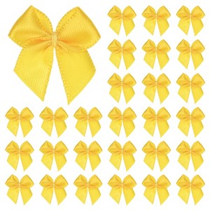 Unique Bargains Polyester Craft Satin Decorative Ribbon Bow 1x1 Inch 50 Pcs - 1 of 4