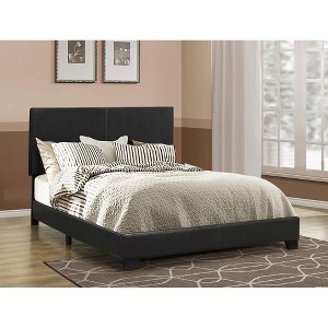 NicBex Transitional Twin/Full/Queen Size Upholstered Panel Bed Frame with Headboard,Box Spring Needed,Easy Assembly,Gray/Brown/Black - 1 of 4