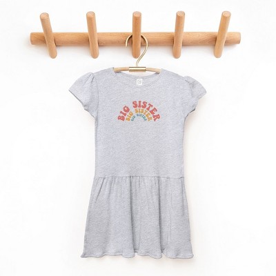 The Juniper Shop Big Sister Stacked Curved Toddler Graphic Dress
