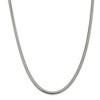 Black Bow Jewelry 4.2mm Sterling Silver Solid Flat Oval Snake Chain Necklace - image 3 of 4