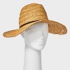 Straw Western Boater Hat with Braided Detail - Universal Thread™ Tan - 2 of 4