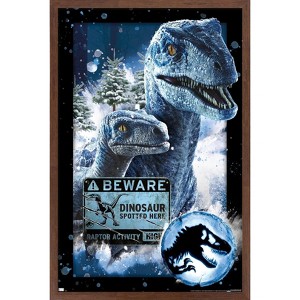 Trends International Jurassic World: Dominion - Dinosaur Spotted Here Framed Wall Poster Prints - 1 of 4