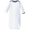 Luvable Friends Baby Boy Cotton Long-Sleeve Gowns 3pk, Boy Feathers, 0-6 Months - image 4 of 4