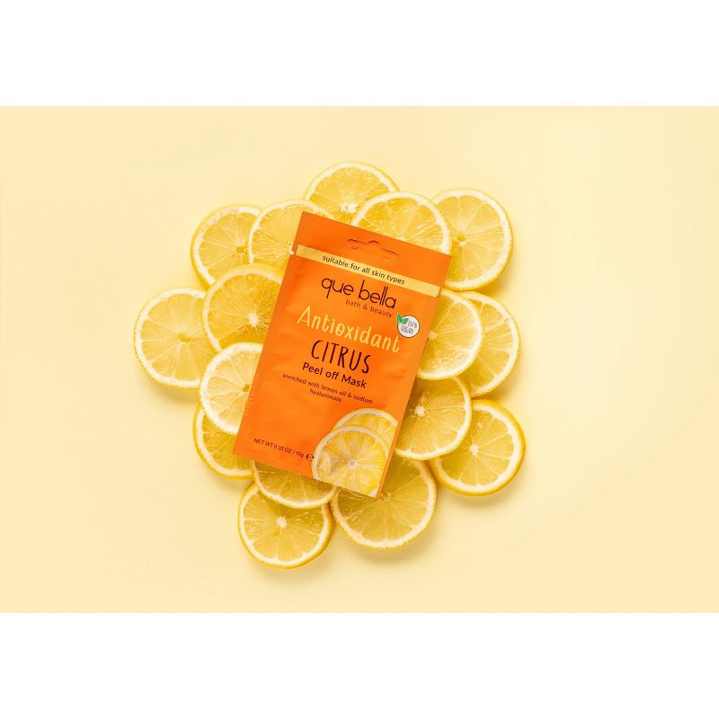 Que Bella Antioxidant Citrus Peel Off Mask - 0.35oz, 4 of 9