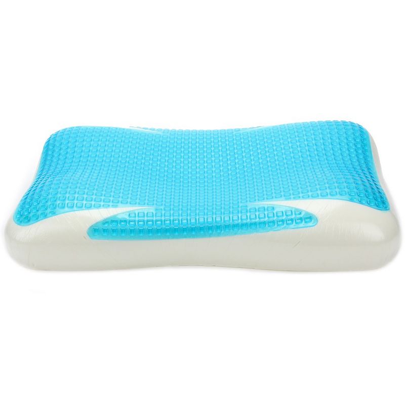 Cheer Collection Cooling Gel Memory Foam Pillow with Washable Cover - White, 1 of 10