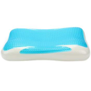 Cheer Collection Cooling Gel Memory Foam Pillow with Washable Cover - White