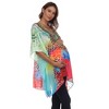 Maternity Plus Size Short Caftan with Tie-up Neckline - White Mark - 2 of 4