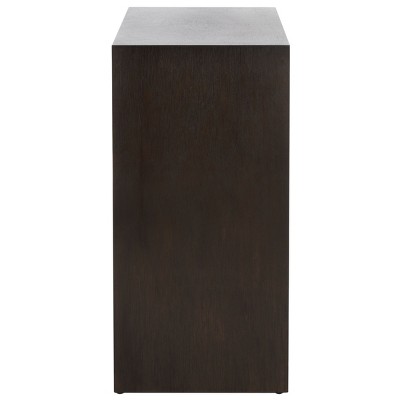 Munson Dark Oak Wood Console Table with Shelves