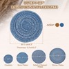 Unique Bargains Woven Braided Washable Decorative Round Placemat 8 Pcs - 2 of 4