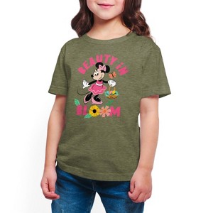 Girls' - Disney - Minnie Beauty In Bloom Short Sleeve Graphic T-Shirt - 1 of 3