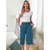 INSPIRE CHIC Women's High Waisted Pajama Shorts Viscose Comfy Soft Knee Length Long Shorts with Pockets - 2 of 4