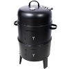HANPURE Charcoal Smoker Grill Wood Smoker Grills Outdoor Cooking 16 Inch Vertical Smoker Portable BBQ Grill for Camping, Black - 4 of 4