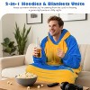 Catalonia Full Body Oversized Blanket Hoodied Sweatshirt for Women Men, Warm Fuzzy Wearable Fleece Flannel Blanket Pullover, Cozy Gift - 2 of 4