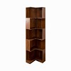 SEVOBAL Decorative Bookshelf 5 Tier Corner Bookcase Freestanding Display Shelf for Living Room Bedroom Kitchen, Brown, 16.69"*16.69"*68.9" - 4 of 4