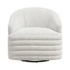 PAGED Swivel Accent Chair Living Room Chairs Chenille Upholstered Reading Chair with Wood Frame and Foam Cushioned Seat for Office, Beige - 2 of 4