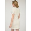 August Sky Women's Round Neck Faux Button Down Knit Mini Dress - 2 of 4