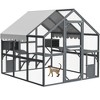 Akoasm 82 Inch Large Weatherproof Wooden Cat House & Mansion With Suspension Bridges,Strolling Paths,Cozy Cabins, And Protective Roof For Outdoor - 3 of 4