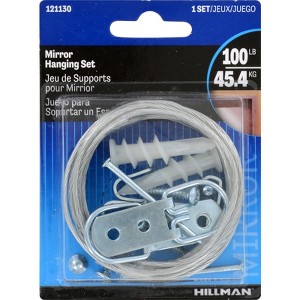 Hillman AnchorWire Silver Extra Heavy Mirror Holder Kit 100 lb 1 pk (Case of 5) - 1 of 1