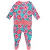 RuffleButts Baby Girls Viscose from Bamboo Ruffle One Piece Footie Pajama - 2 of 4