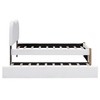 CAVINAS Full Size Bed Frame, Upholstered Platform Bed with Wood Supporting Feet, Bed Frame with Headboards and Trundle - 3 of 4