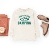 The Juniper Shop Life Is Better When You're Camping Youth Long Sleeve Tee - 3 of 4