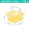 Unique Bargains Plastic Grocery Shopping Toy Organizing Mini Decorative Baskets 6.3" x 3.5" x 5.1" 3 Pcs - 2 of 4