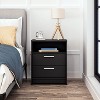 Prepac 21.75" Wide Studio Essentials 2 Drawer Nightstand Black - 3 of 4