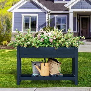 Hyleory 45 in. x 18 in. x 29 in. Outdoor Planter, 2-Tier HDPE Raised Garden Bed - 1 of 4