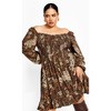 Women's Plus Size Tilly Dress - mocha | CITY CHIC - 3 of 4