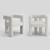 KINWELL 24" Wide Boucle Upholstered Armchair (Set of 2) - 4 of 4