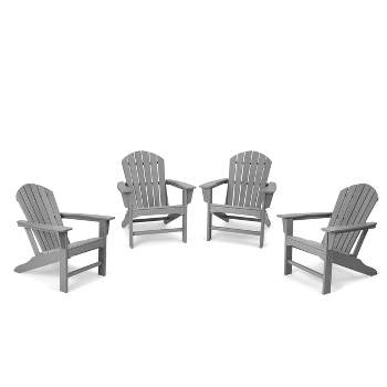 4pk Plastic Resin Adirondack Chairs - EDYO LIVING
