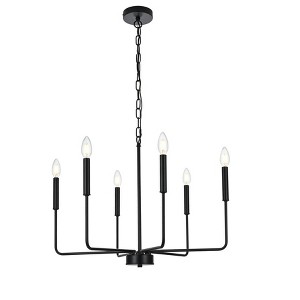 Elegant Lighting Willa 26 inch Pendant Light in Black - 1 of 4
