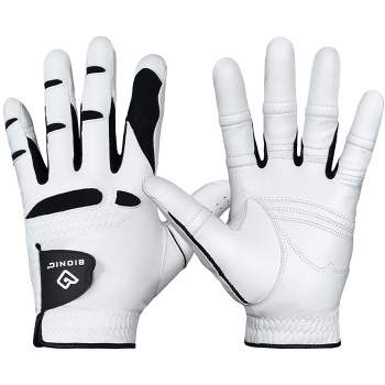 Bionic Men's Right Hand Stable Grip 2.0 Dual Expansion Zone Golf Glove - White