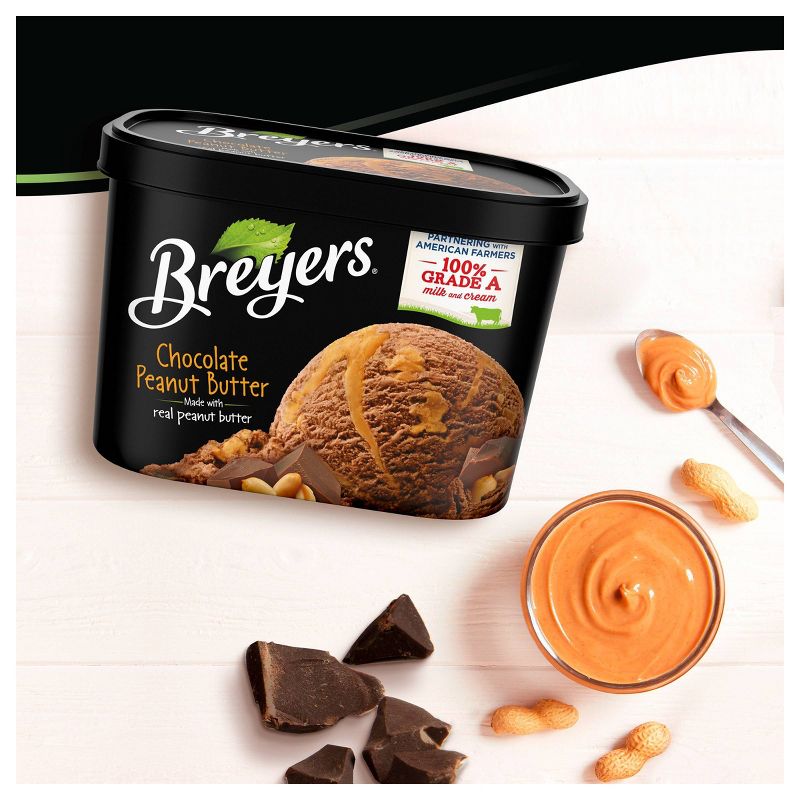 Breyers Chocolate Peanut Butter Ice Cream - 48oz, 5 of 8