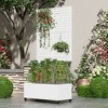 PexFix 72 in. H x 35 in. W White Metal Rectangle Wall Planter Box with Trellis for Climbing Plants - 2 of 4