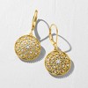 Ross-Simons 0.10 ct. t.w. Diamond Circle Drop Earrings in 18kt Gold Over Sterling - 4 of 4