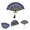 Unique Bargains Rose Lace with Tassel Folding Fan 1 Pc - 3 of 4