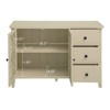 SKRAN Hollowed-out Cabinet with 2 Door 3 Drawers, American Furniture, Suitable for Bedroom, Living Room, Study - 4 of 4