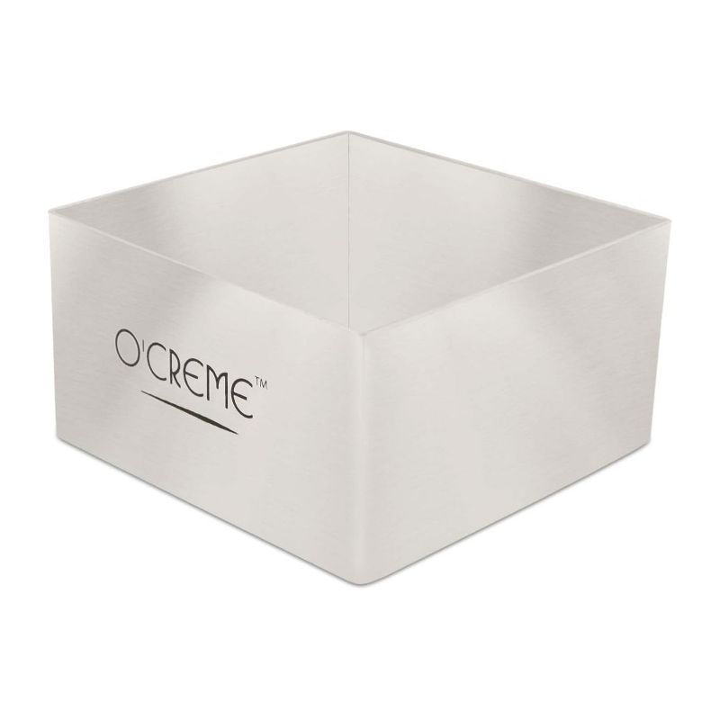 O'Creme Cake Ring, Stainless Steel, Square, 4-3/4" Dia x 1-3/4" High, 2 of 4