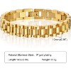 2pcs Gold Chain Link Bracelet, Stainless Steel Crystal Friendship Bracelets Bangle,Watch Band Chains Wristband - 4 of 4
