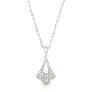ShineHigh Teardrop Dangle Pendant Necklace – Rhodium-Plated Pave-Set CZ Pendant on Adjustable Chain for Elegant, Everyday Style - 1 of 1
