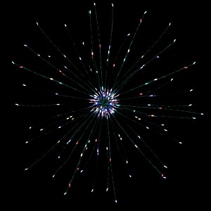 Northlight 20" LED Lighted Firework Branch Christmas Decoration, Multi-Color Lights - 1 of 4