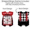 Big Dot of Happiness Lumberjack - Channel the Flannel - Picture Bingo Cards and Markers - Buffalo Plaid Baby Shower Shaped Bingo Game - Set of 18 - 3 of 4