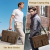 Leather Messenger Bag  Vintage Laptop Bag Waterproof Briefcases  Computer Shoulder Bag - 4 of 4