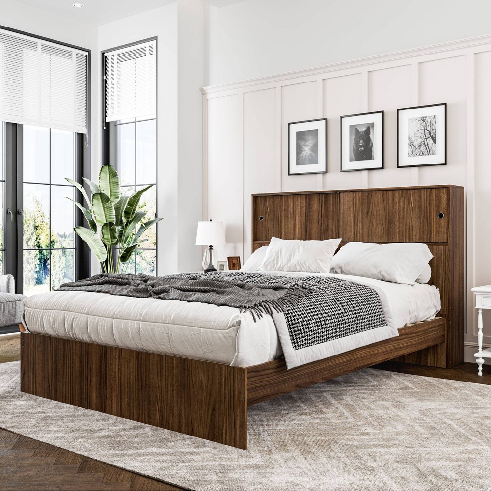 Polifurniture Queen Victoria Platform Bed Walnut