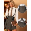 Allegra K Women's Overall Pinafore Plaid Mini Skirt - 2 of 4