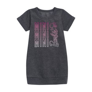 Girls' - Barbie - Mini Mini Mini Graphic Short Sleeve Fleece Dress - 1 of 2