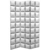 6" Double Sided Glam Leather Print Canvas Room Divider Black - Oriental Furniture: Privacy Screen, No Assembly Required - 3 of 4