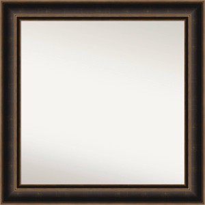 32"x32" Villa Wood Wall Mirror, Oil Rubbed Bronze - Amanti Art: Square, Modern, Wood Frame - 1 of 4